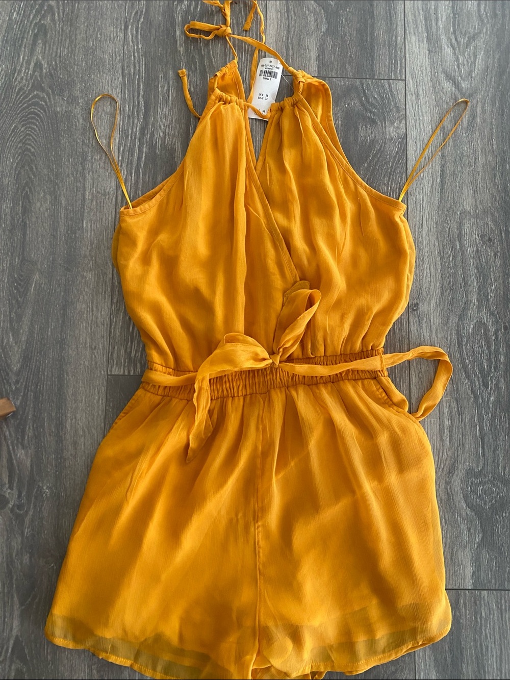 Abercrombie & Fitch Mustard Yellow Halter Romper